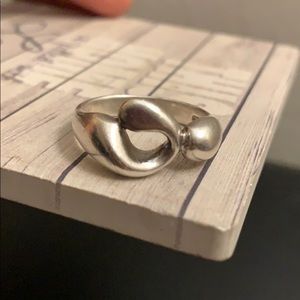 Sterling Silver Smooth Openwork Ring Sz 8.75